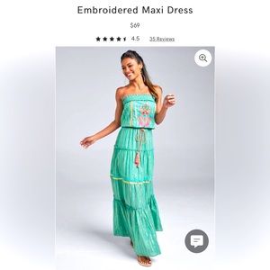 Embroidered Maxi Boho Dress